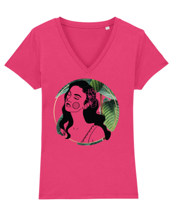 Hawaii Woman Green Raspberry