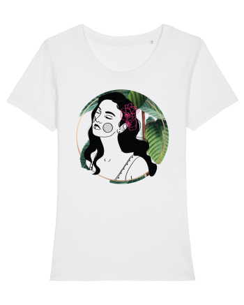 Hawaii Woman Green White