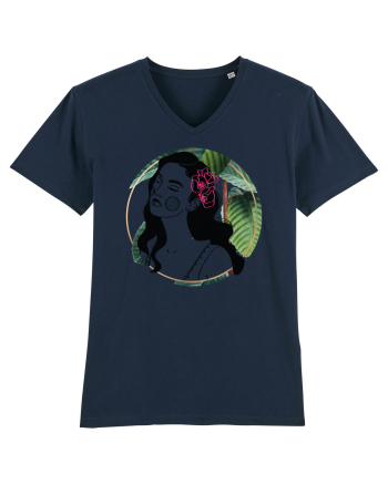 Hawaii Woman Green French Navy