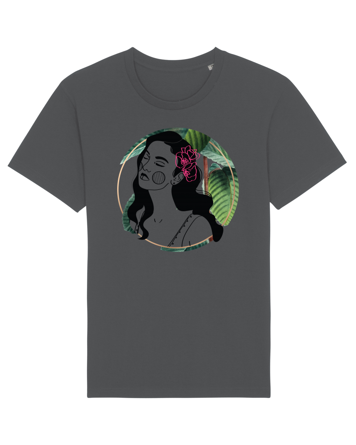Tricou mânecă scurtă Unisex Rocker Anthracite