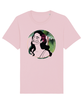 Hawaii Woman Green Cotton Pink