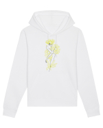 Silueta Floral Yellow Hanorac Unisex Drummer