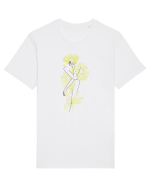 Silueta Floral Yellow Tricou mânecă scurtă Unisex Rocker