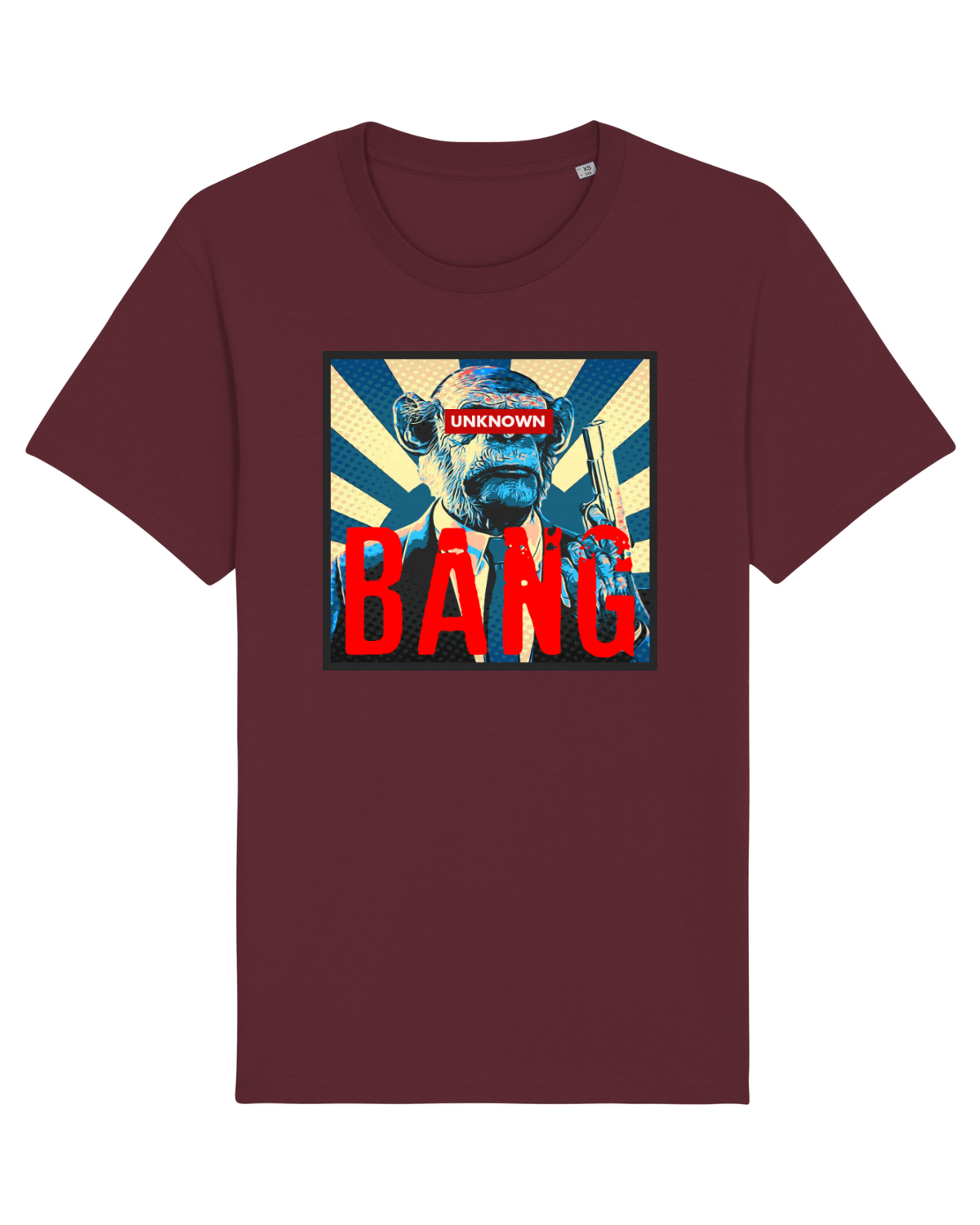 Tricou mânecă scurtă Unisex Rocker Burgundy