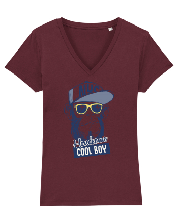 Cool Boy Monkey Burgundy