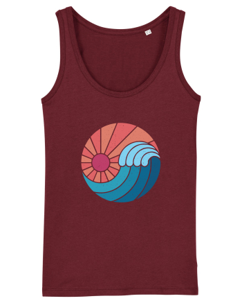Wave Sunset Burgundy