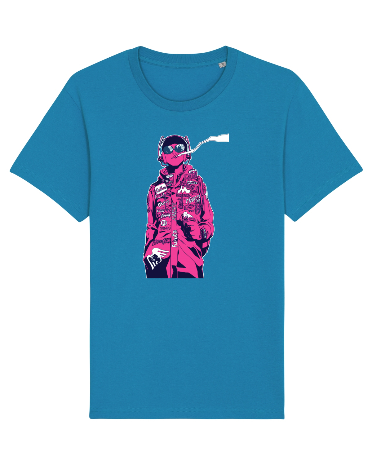 Tricou mânecă scurtă Unisex Rocker Azur