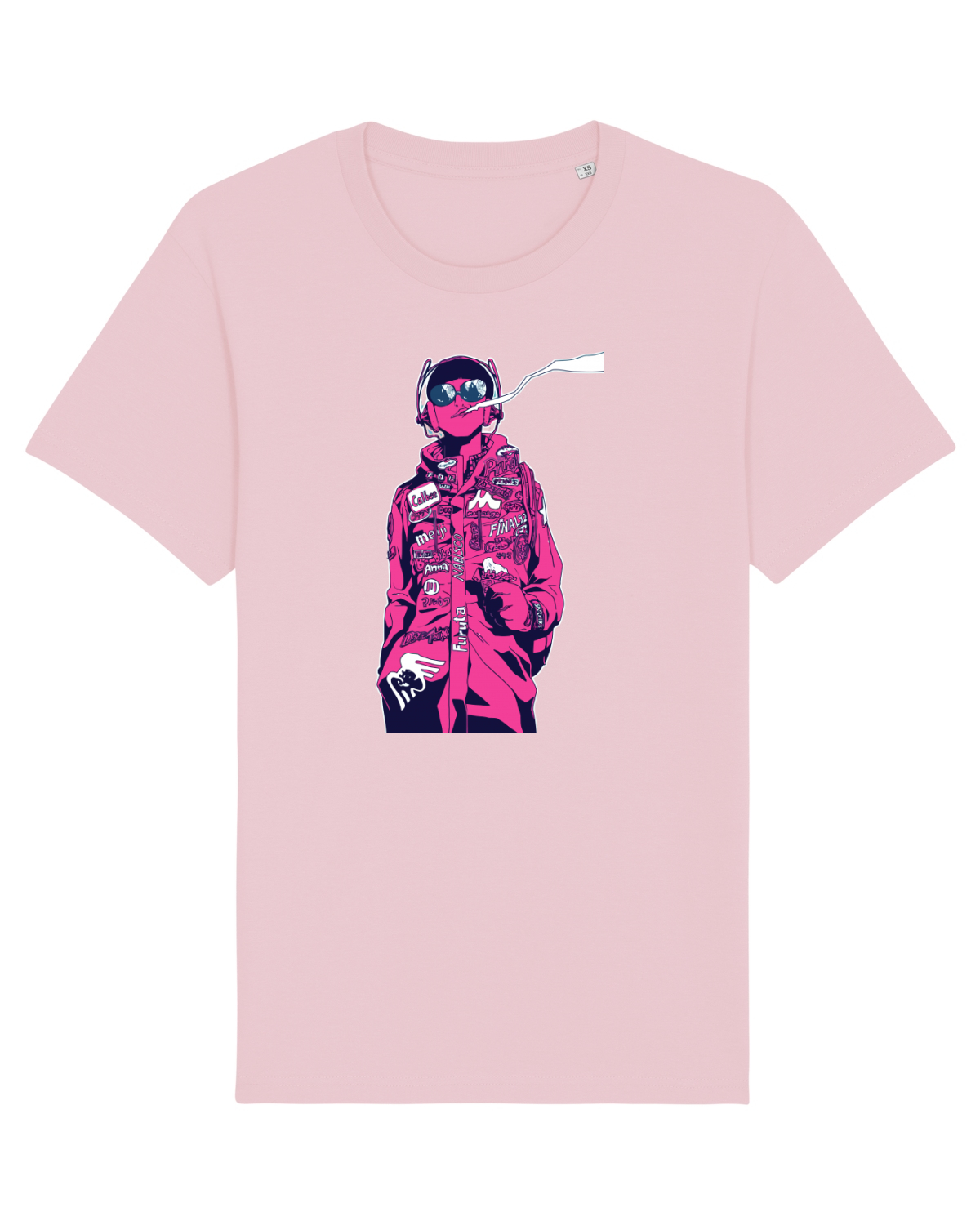 Tricou mânecă scurtă Unisex Rocker Cotton Pink