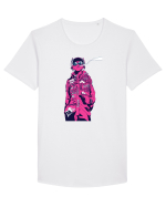 Cool Red Girl Tricou mânecă scurtă guler larg Bărbat Skater