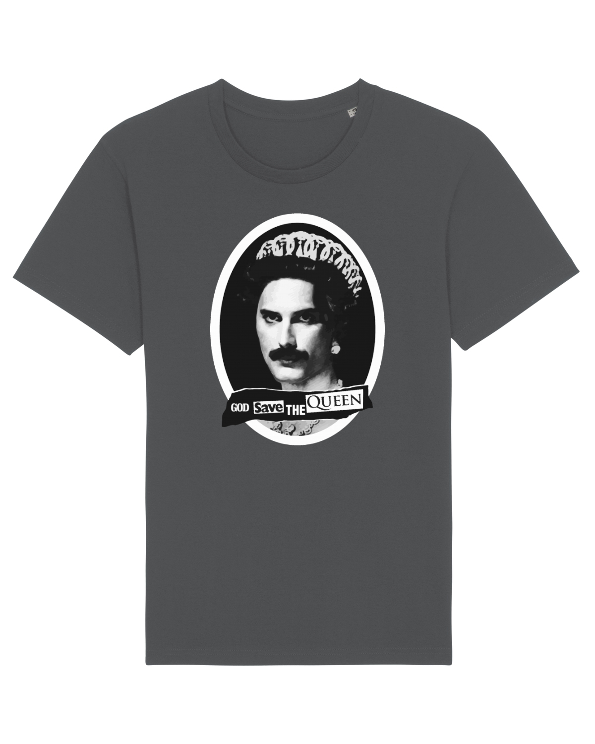 Tricou mânecă scurtă Unisex Rocker Anthracite
