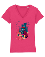 Nuclear Boy Tricou mânecă scurtă guler V Damă Evoker
