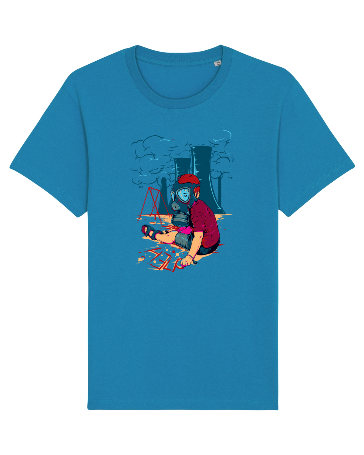Tricou mânecă scurtă Unisex Rocker Azur