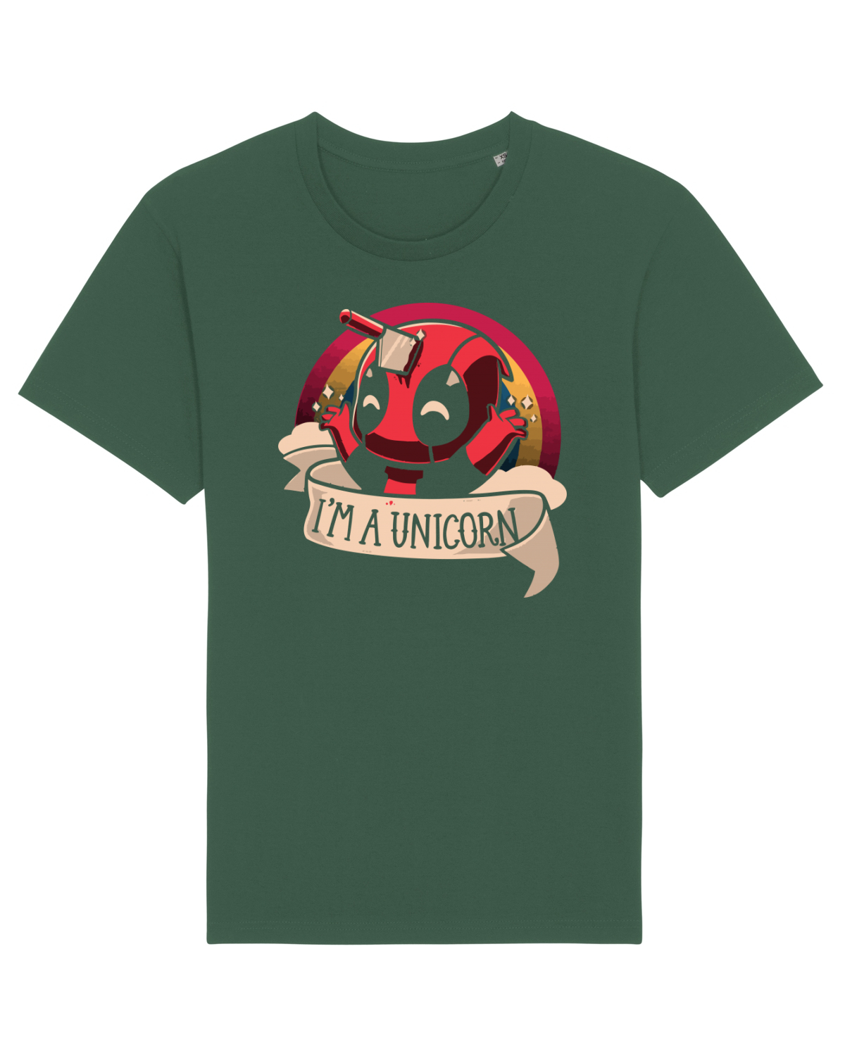 Tricou mânecă scurtă Unisex Rocker Bottle Green