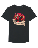 Unicorn DeadPool Tricou mânecă scurtă guler larg Bărbat Skater