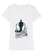 Mr Awesome Incredible Tricou mânecă scurtă guler V Damă Evoker