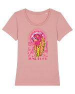 Junk Food Pig Tricou mânecă scurtă guler larg fitted Damă Expresser