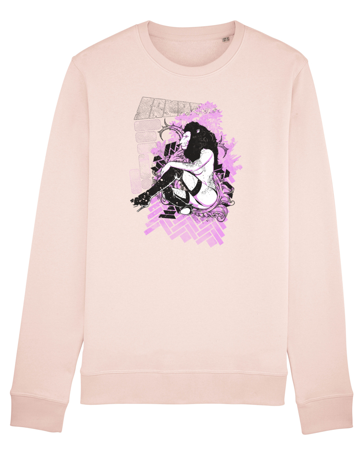Bluză mânecă lungă Unisex Rise Candy Pink