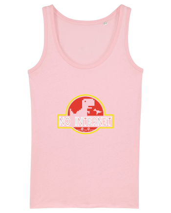 No Internet Dino Cotton Pink