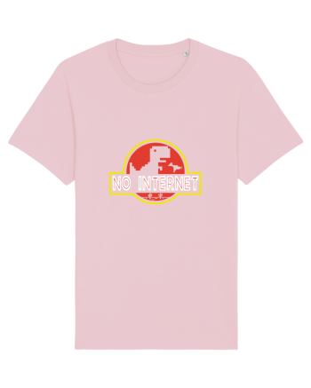No Internet Dino Cotton Pink