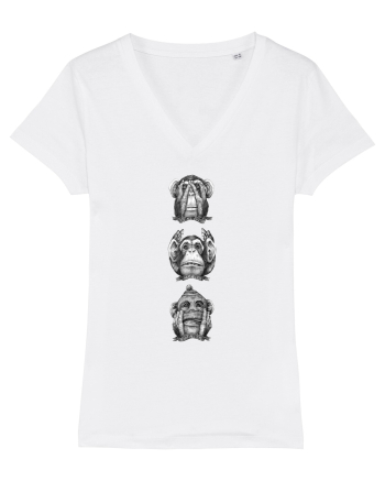 Resist Evil Monkeys White