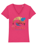 Surf on Dune Tricou mânecă scurtă guler V Damă Evoker