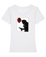 IT Clown Baloon Tricou mânecă scurtă guler larg fitted Damă Expresser