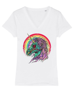 Zombie Unicorn Tricou mânecă scurtă guler V Damă Evoker