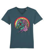 Zombie Unicorn Tricou mânecă scurtă guler V Bărbat Presenter