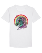 Zombie Unicorn Tricou mânecă scurtă guler larg Bărbat Skater