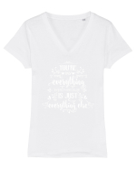 Ești tot ce am Tricou mânecă scurtă guler V Damă Evoker