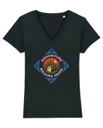Adventure Begins Here Tricou mânecă scurtă guler V Damă Evoker