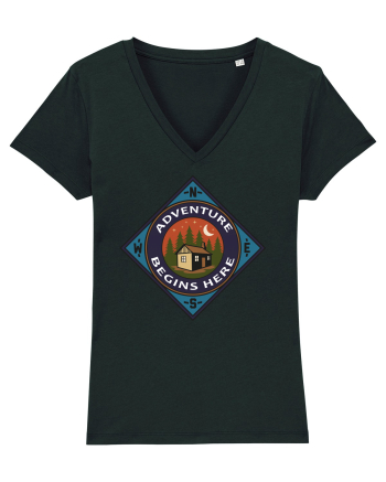 Adventure Begins Here Black