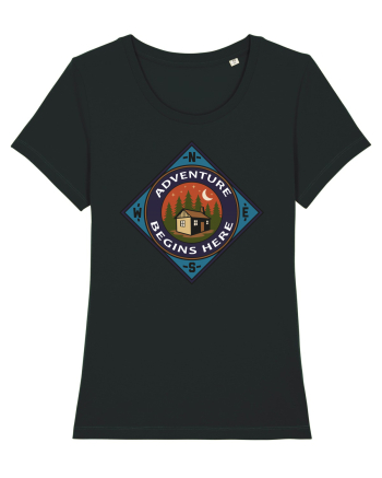 Adventure Begins Here Black