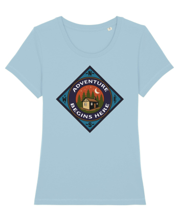 Adventure Begins Here Sky Blue