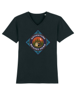 Adventure Begins Here Tricou mânecă scurtă guler V Bărbat Presenter