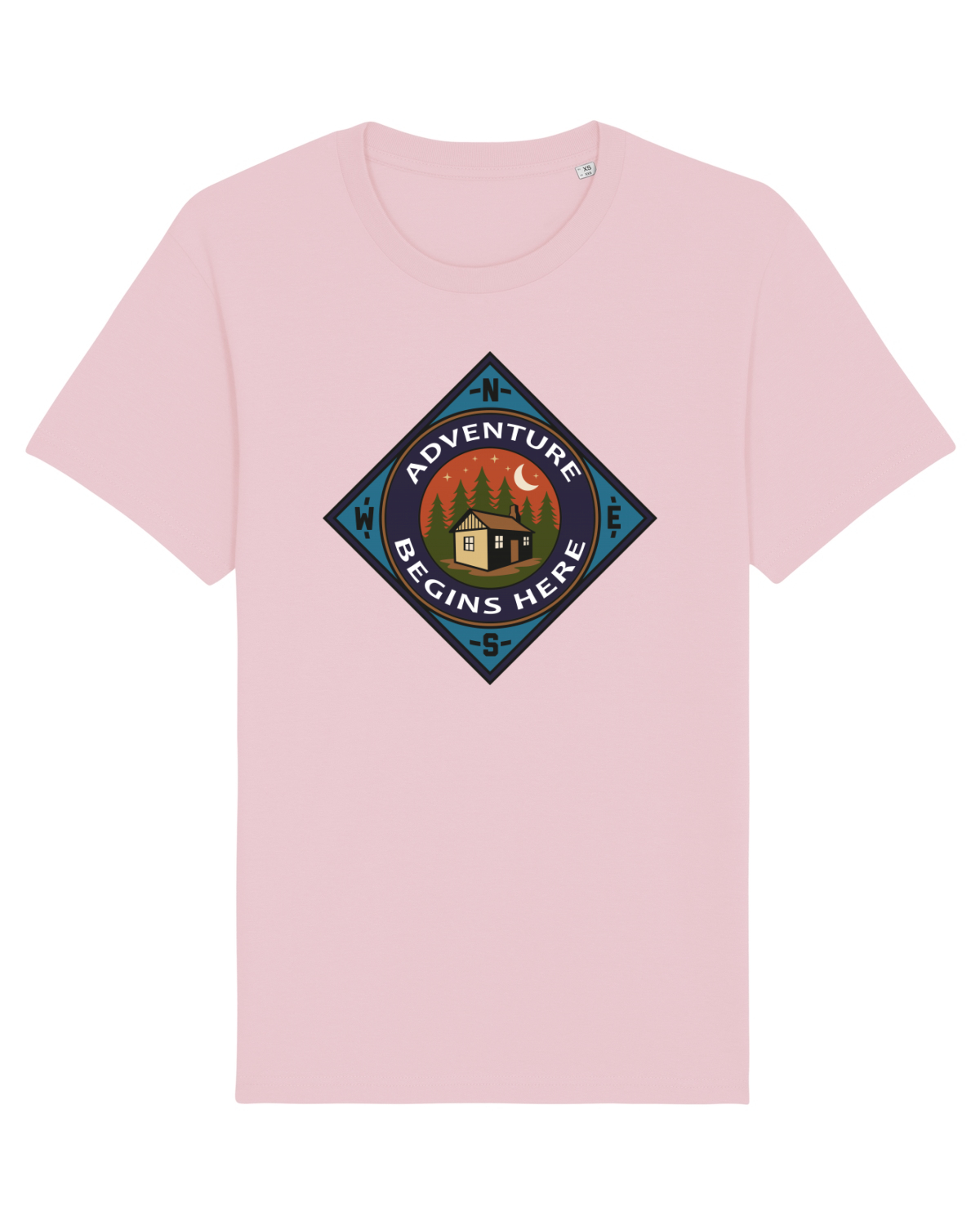 Tricou mânecă scurtă Unisex Rocker Cotton Pink