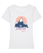The Adventure Begins Tricou mânecă scurtă guler larg fitted Damă Expresser