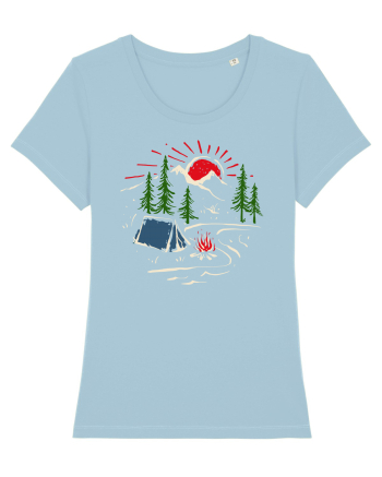 Sunset Campfire Sky Blue