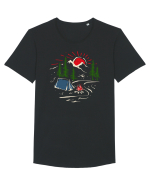 Sunset Campfire Tricou mânecă scurtă guler larg Bărbat Skater