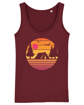 Camping Sunset Burgundy