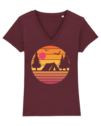 Camping Sunset Burgundy