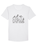 Climb with Courage Tricou mânecă scurtă guler larg Bărbat Skater