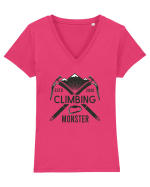 Climbing Monster Tricou mânecă scurtă guler V Damă Evoker