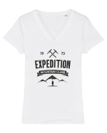 Expedition Mountain Climb Tricou mânecă scurtă guler V Damă Evoker