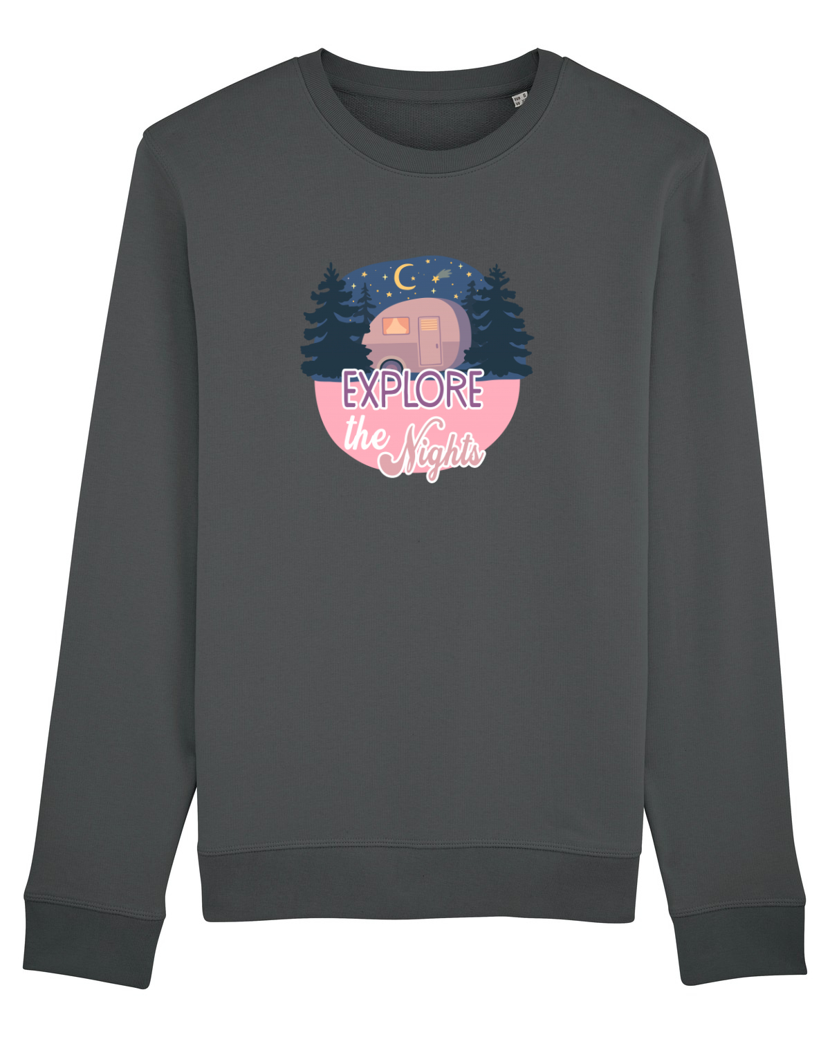 Bluză mânecă lungă Unisex Rise Anthracite