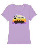 Freedom Ride Tricou mânecă scurtă guler larg fitted Damă Expresser