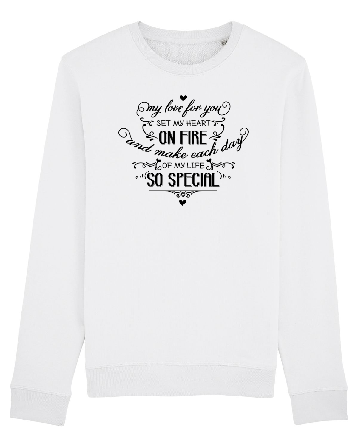 Bluză mânecă lungă Unisex Rise White