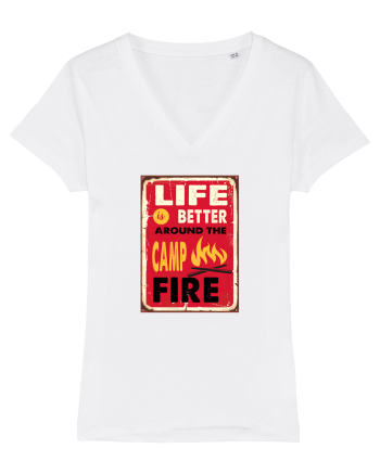 Life is Better Around the Campfire White