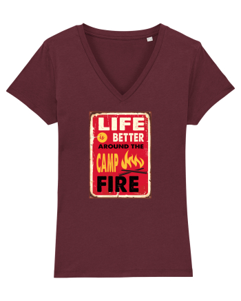 Life is Better Around the Campfire Burgundy