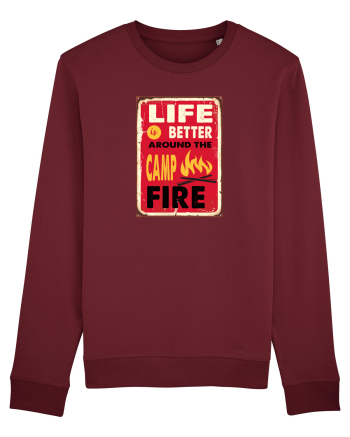 Life is Better Around the Campfire Burgundy